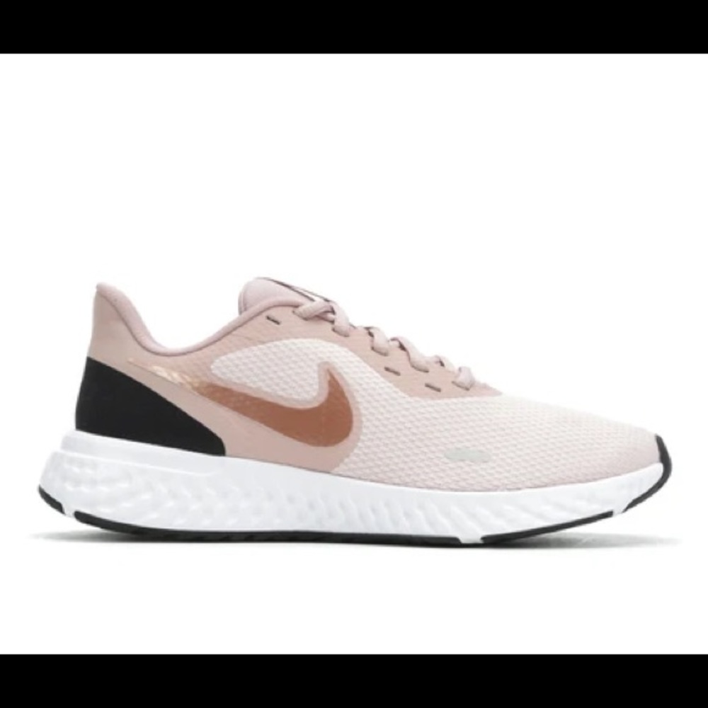Nike revolution shoes pink and rose gold